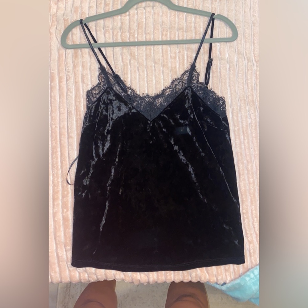 Forever 21 black velvet tank